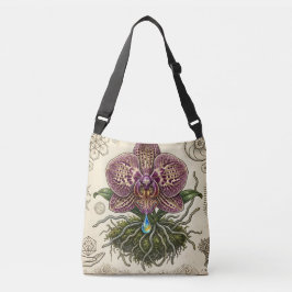 Skräddarsydd konstnärlig orkidéblomma crossbody-vä axelväska