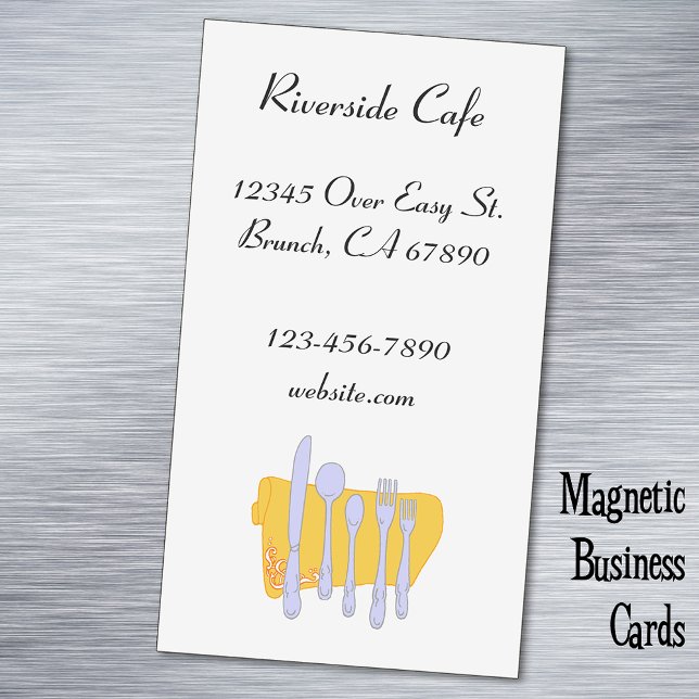 Skräddarsydd magnetisk restaurangkort visitkortmagnet (Restaurant Small Business Fridge custom magnetic business card)