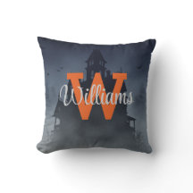 Skräddarsydd monogram spökhus Halloween-dekoration