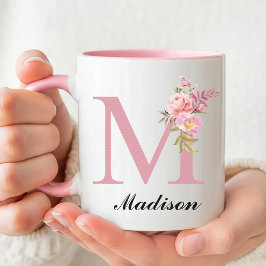 Skräddarsydd mugg med rosa rosor Födelsedagspresen