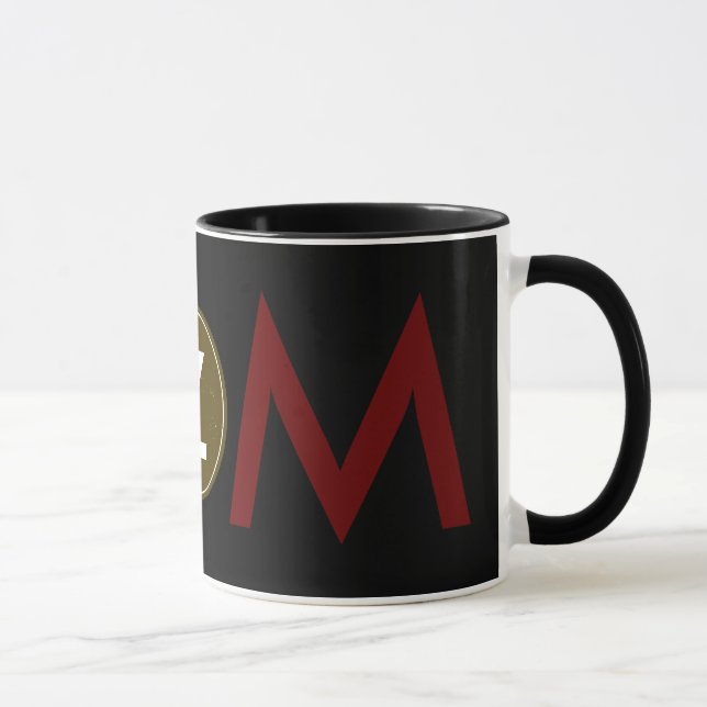 skräddarsydd namn initialer brev mugg (Höger)