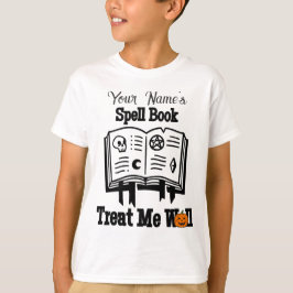skräddarsydd Spell bok, behandla mig väl rolig Hal T Shirt