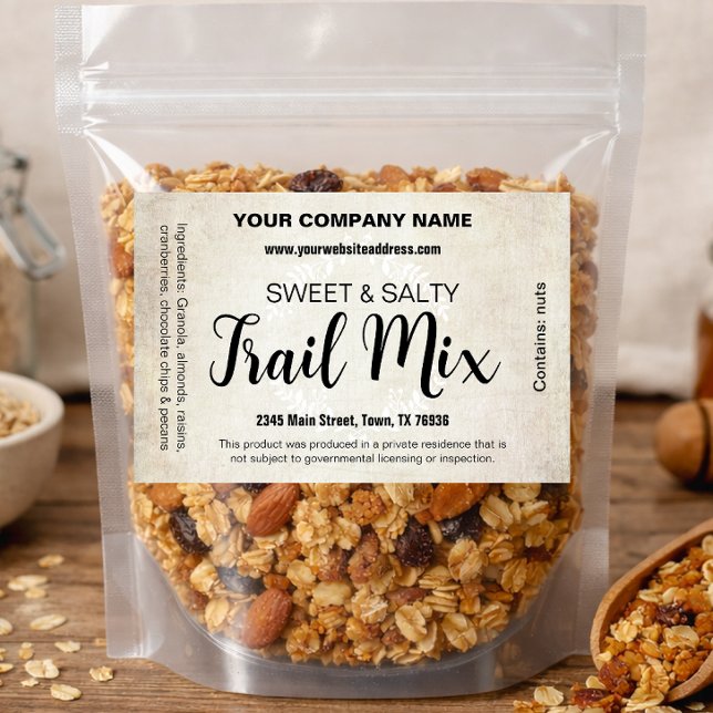 Skräddarsydd Trail Mix Hemlagat Etikett CK003bgrre (Skapare uppladdad)