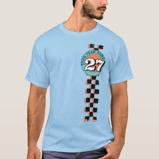 Skräddarsydd vintageinspirerad tävlingslinneshirt t shirt
