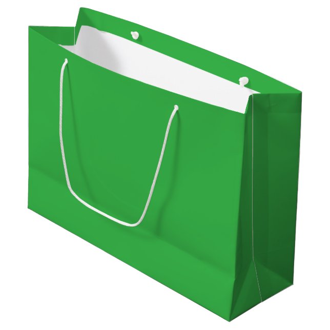 Skräddarsydd vit presentpåse med logotyp | Stor oc (Framsidan Vinklad)