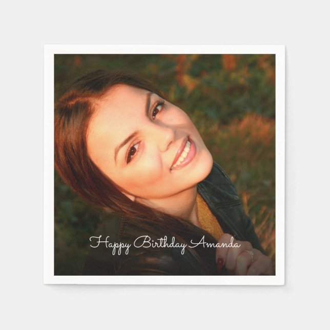 Skräddarsydda fotodukservetter pappersservett (Framsidan)