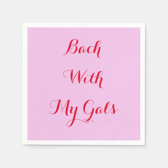 skräddarsydda rosa servetter för möhippa (Framsidan)