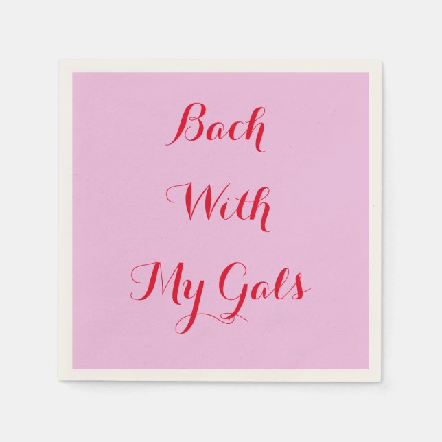 skräddarsydda rosa servetter för möhippa (Framsidan)