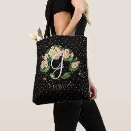Skräddarsydda tusenskönor krans monogram elegant s tygkasse