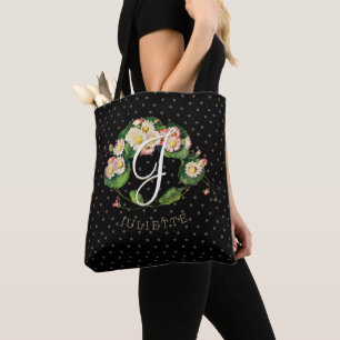 Skräddarsydda tusenskönor krans monogram elegant s tygkasse