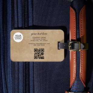 Skräddarsytt lägga till Logotyp QR-Anpassningsbar, Bagagebricka