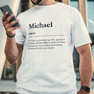 Skräddarsytt namn - minimidefinition för honom t shirt