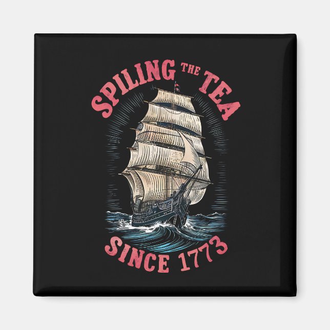 Skrader ut teet sedan 1773 4:e juli magnet (Framsidan)