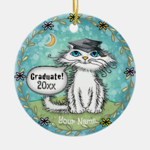 Skraggles Cat studenten ornament