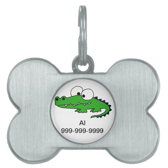 Skraj alligator ID-bricka husdjur (Framsidan)