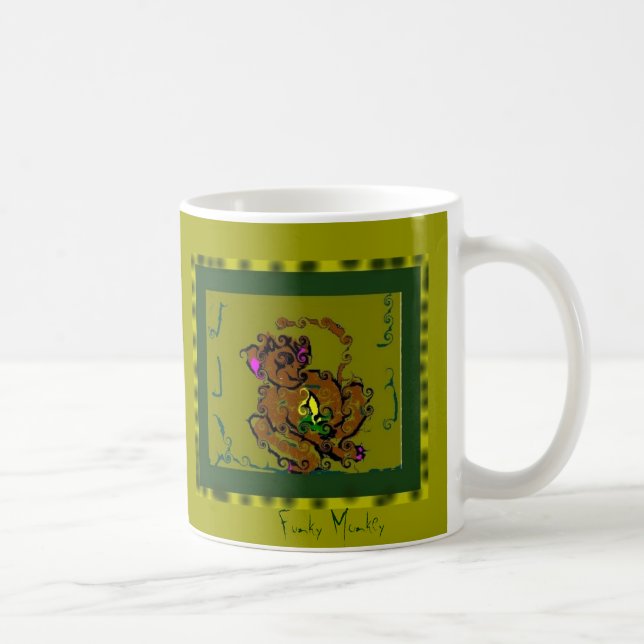 Skraj apa kaffemugg (Höger)