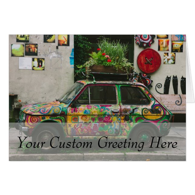 Skraj bil hälsningskort (Framsidan Horizontal)