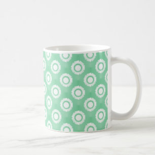 Skraj blommamugg, Seafoam grönt Kaffemugg