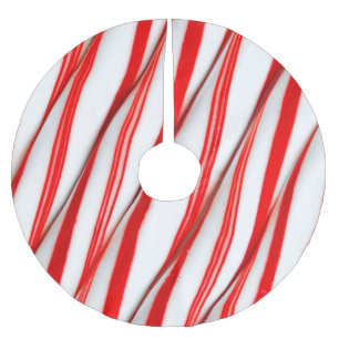 Skraj Chrstmas candy cane Julgransmatta Borstad Polyester
