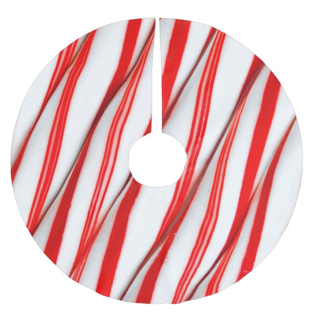 Skraj Chrstmas candy cane Julgransmatta Borstad Polyester (Framsidan)