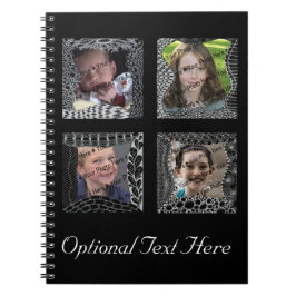 Skraj Collage för klotterbildram Anteckningsbok Med Spiral