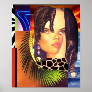 Skraj Collageaffischtryck 14" x 17", Poster