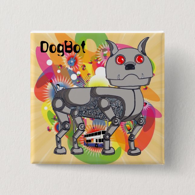 Skraj DogBot emblem Knapp (Framsida)