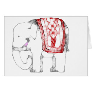 Skraj elefant hälsningskort