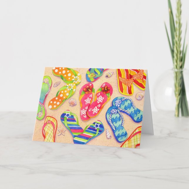 Skraj flinflip flops kort (Framsida)