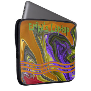 Skraj flytande vinkar laptop sleeve