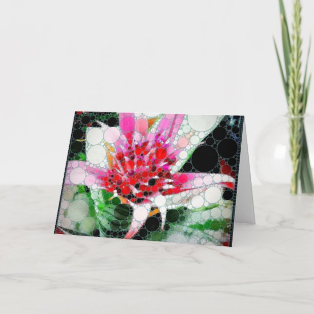 Skraj för Bromeliad för rosasilvervas kort (Framsida)