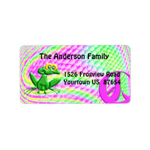 Skraj fred Froggie Adressetikett