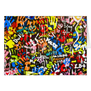 skraj graffitis hälsningskort