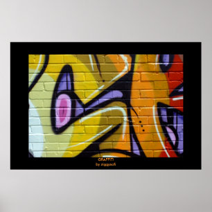 skraj grafittiaffischtryck poster
