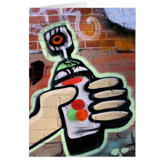 skraj grafittidesigner hälsningskort (Framsidan)