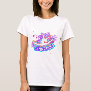 Skraj grafittiflickagymnastik t-shirt