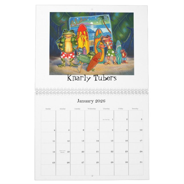 Skraj grodakonstkalender av Jeff Hoppis Kalender (Jan 2026)