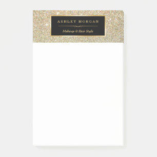 Skraj guld- glitter Sparkles skönhetboutiquen Post-it Block