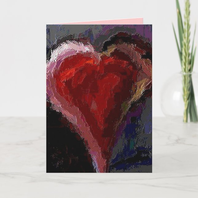 Skraj hjärta - valentines daykort helgkort (Framsida)