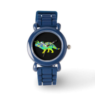 Skraj Jurassic Dinosaurkonst för färgglad Armbandsur