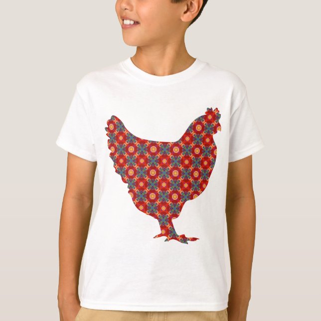 Skraj modern höna t shirt (Framsida)