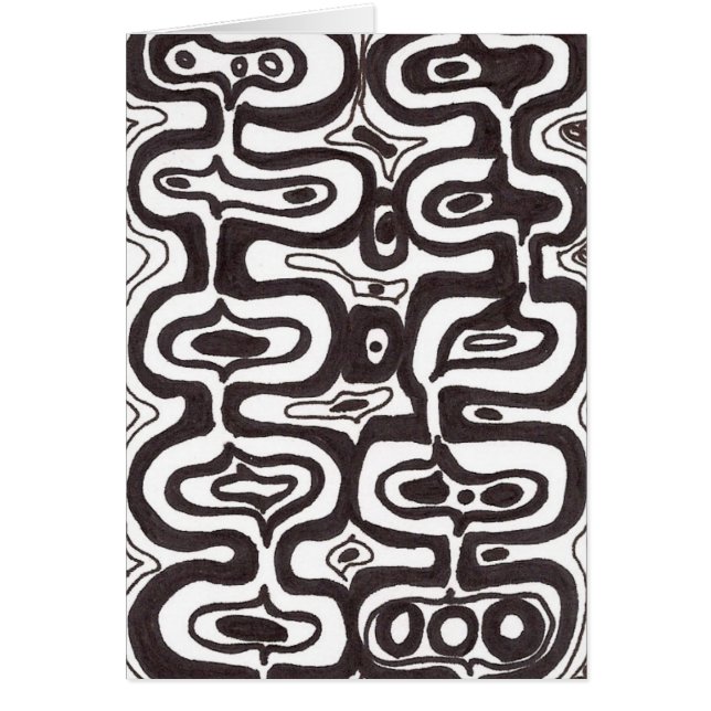 Skraj modern konstkort hälsningskort (Framsidan)