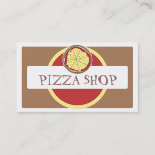 Skraj pizza shoppar ljusa visitkortar visitkort