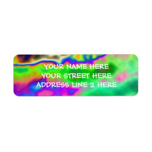 Skraj Psychedelic adressetiketter Returadress Etikett