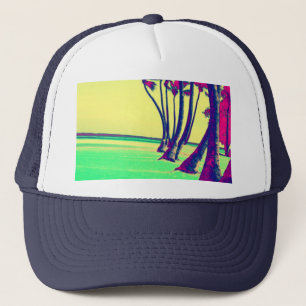 skraj psychedelic stranddesign truckerkeps