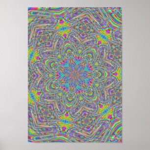 Skraj Retro affisch för 60-talstilKaleidoscope