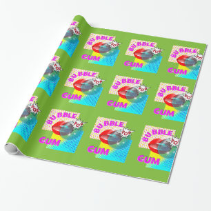 Skraj Retro läppar för popkonstbubbelgum Presentpapper