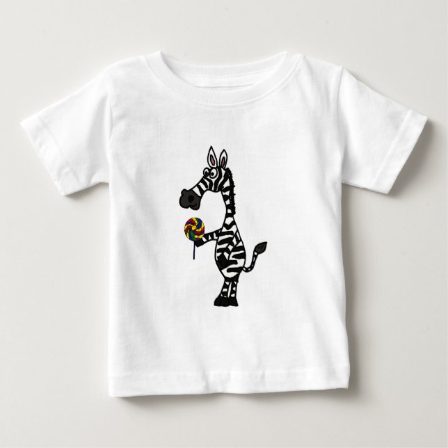 Skraj sebra för BB med en klubbababydräkt T-shirt (Framsida)