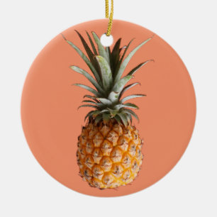 Skraj smaskig ananas cirklar prydnaden julgransprydnad keramik