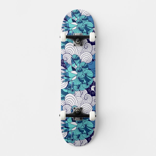 Skraj snäckskalmönster old school skateboard bräda 21,6 cm (Framsida)